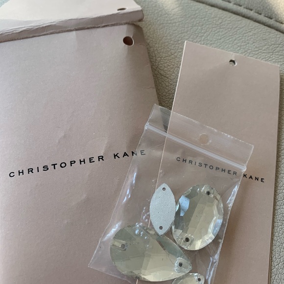 CHRISTOPHER KANE Crystal-embellished Cotton Jersey White SIZE S - Picture 4 of 11